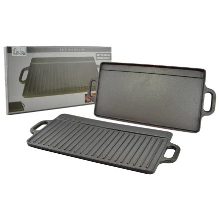 Öntöttvas BBQ Grill lap kétoldalas 51*24cm