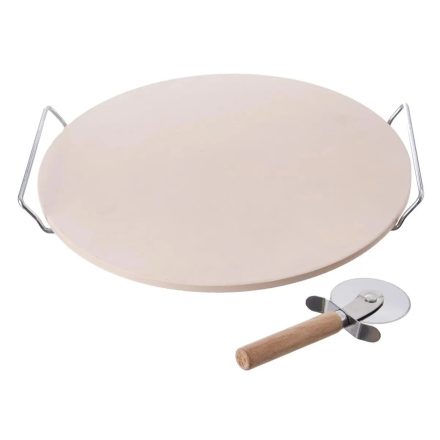 Orion Pizzakő pizzavágóval 33 cm